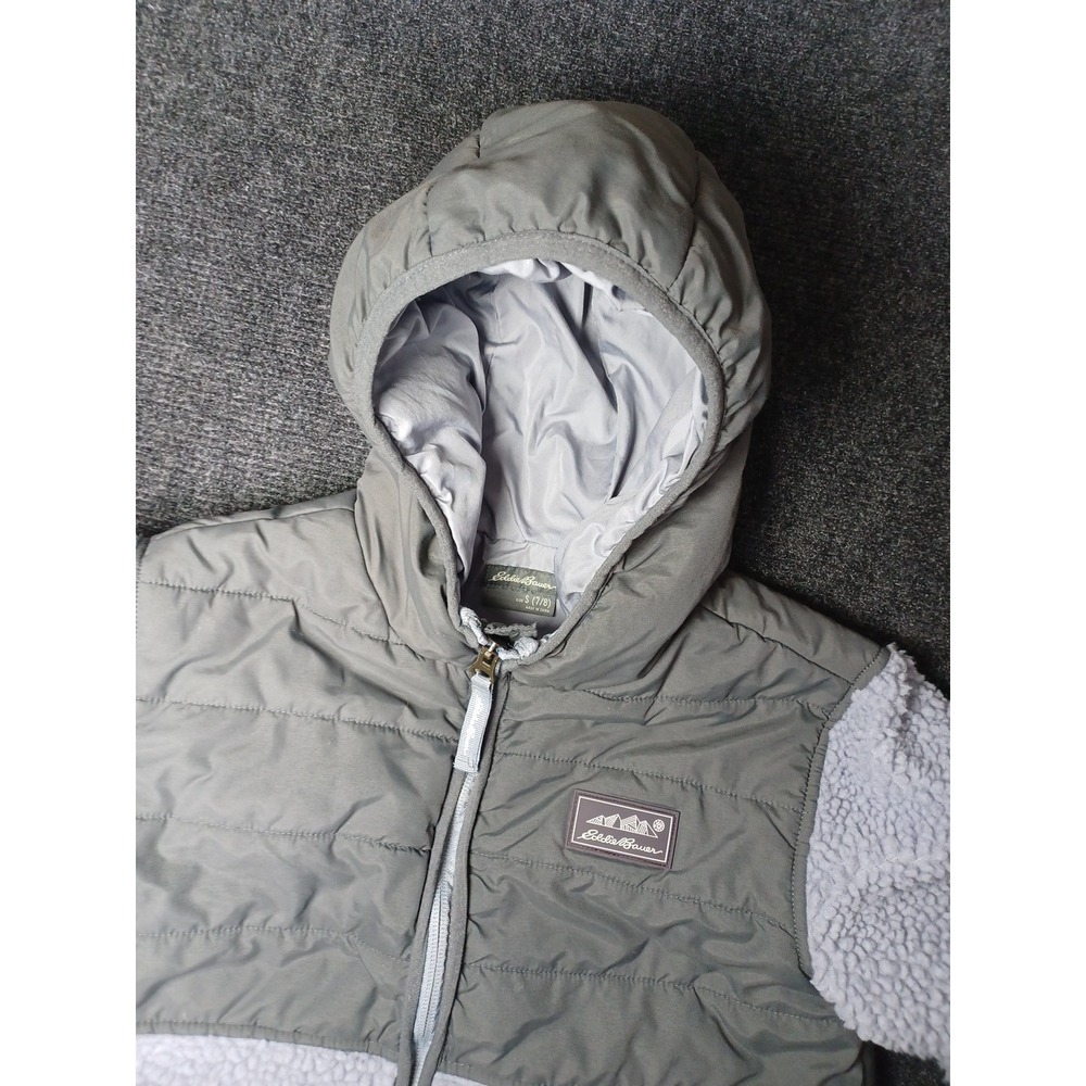 Eddie Bauer Kids Small (7/8) Long Sleeve Fleece Full Zip Hooded Jacket